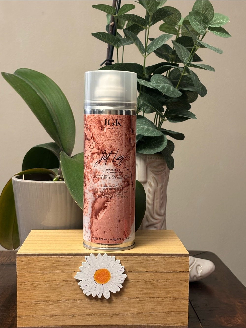 IGK Jet Lag Dry Shampoo Foam – Pink